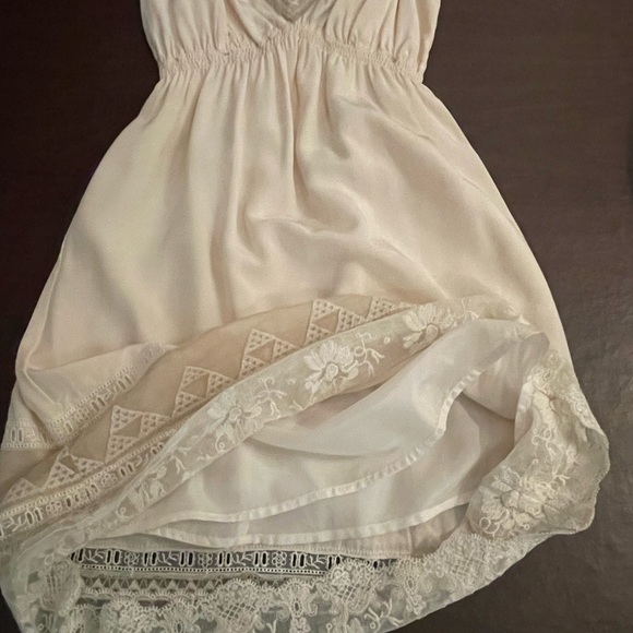 ๐ 2X HP ๐ Twelfth Street By Cynthia Vincent 100% Ivory Silk Dress - Picture 3 of 8